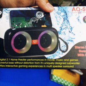 AQ-556 Wireless Portable Bluetooth Speaker | Colourful LED Lights | Super Bass Active Loud Speaker