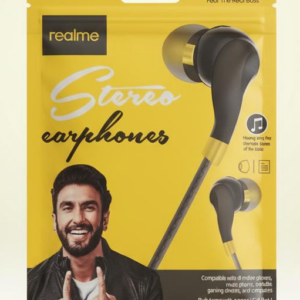 Realme Stereo Earphone High Definition Sound Quality - Headphone - Black
