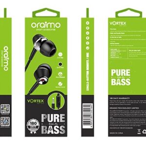 Oraimo Vortex ORE-E23 Pure Bass In Ear Earphone With Mic