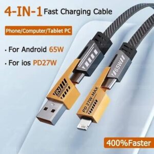 4 In 1 USB Fast Charging Cable