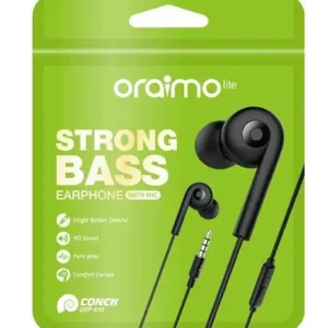Oraimo Lite OEP-E10 Strong Bass Earphone with Mic Black Color